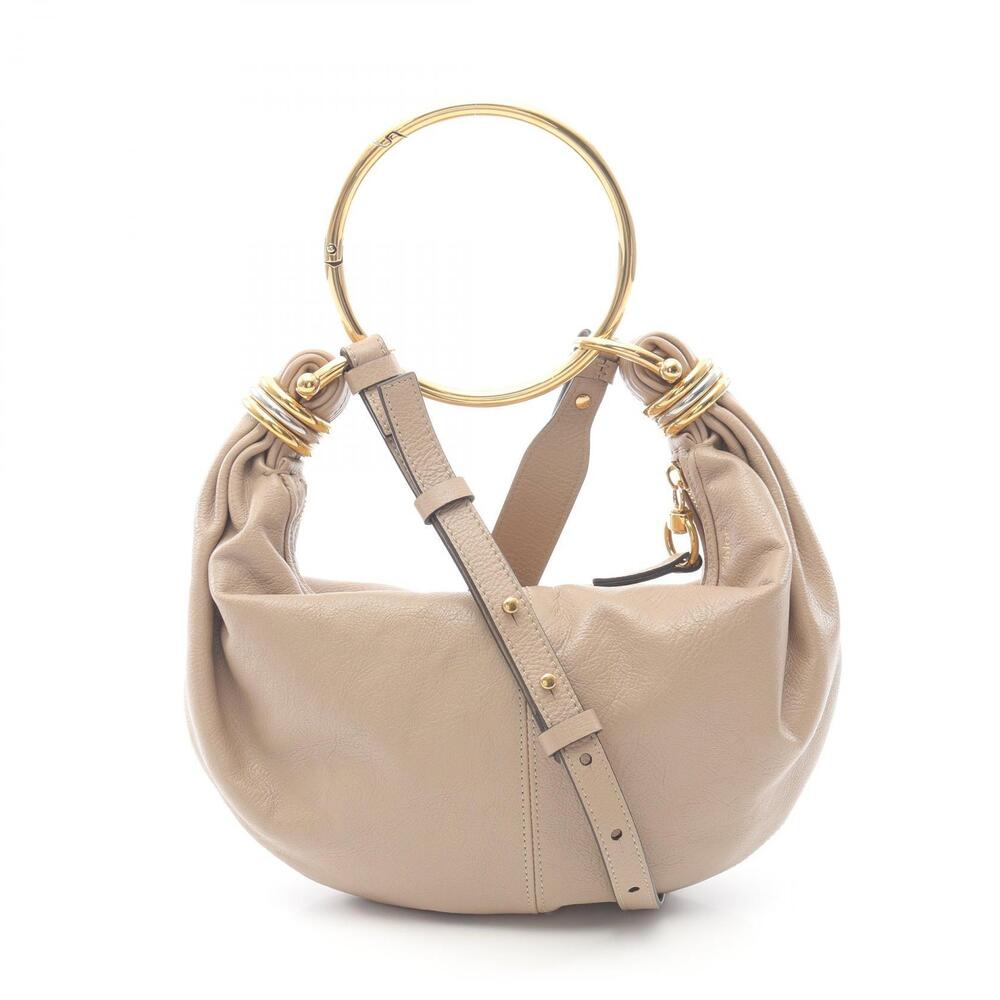 Chloe BRACELET HOBO Handbag Leather Bag Brown